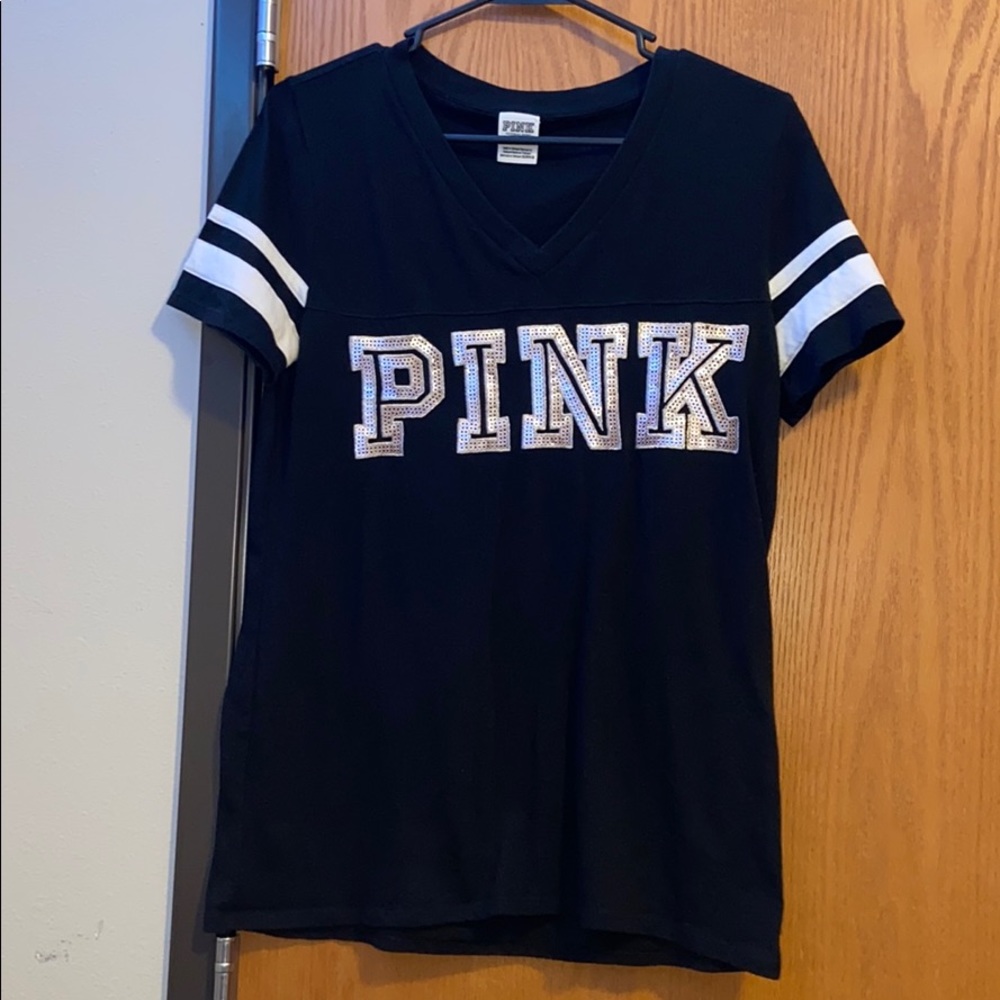 PINK black t shirt